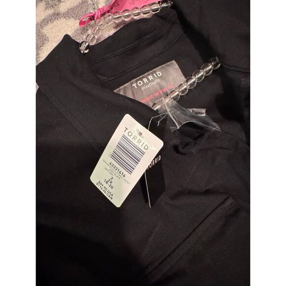 Torrid sz 2 nwt black peplum military jacket/coat safari/utility - Picture 6 of 6